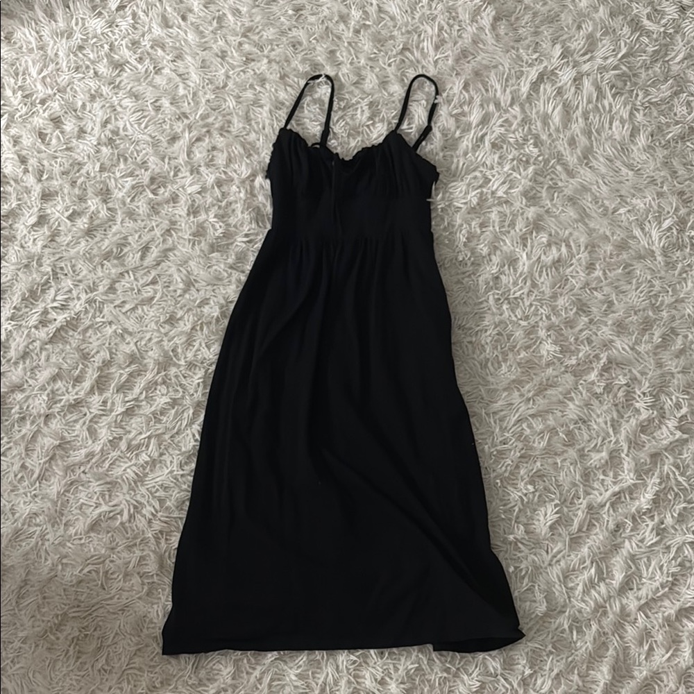 Casual Black Midi Dress